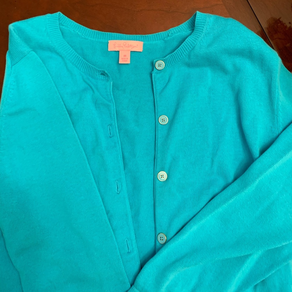 Lily Pulitzer Medium cardigan sweater Turquoise